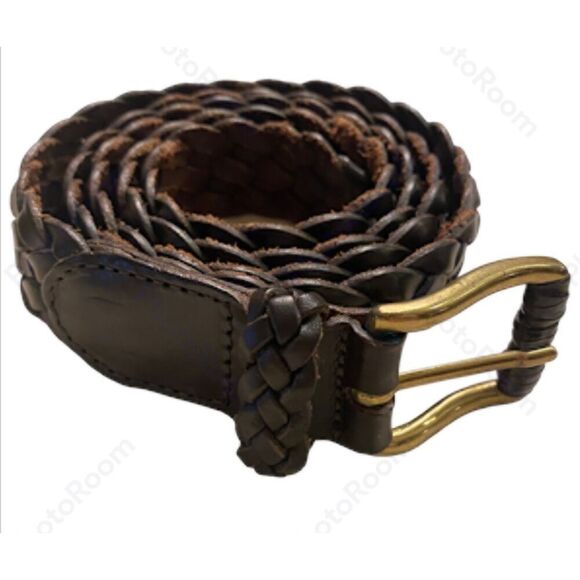 No Brand Other - Leather Woven Belt Men’s Size 42 Italian Leather